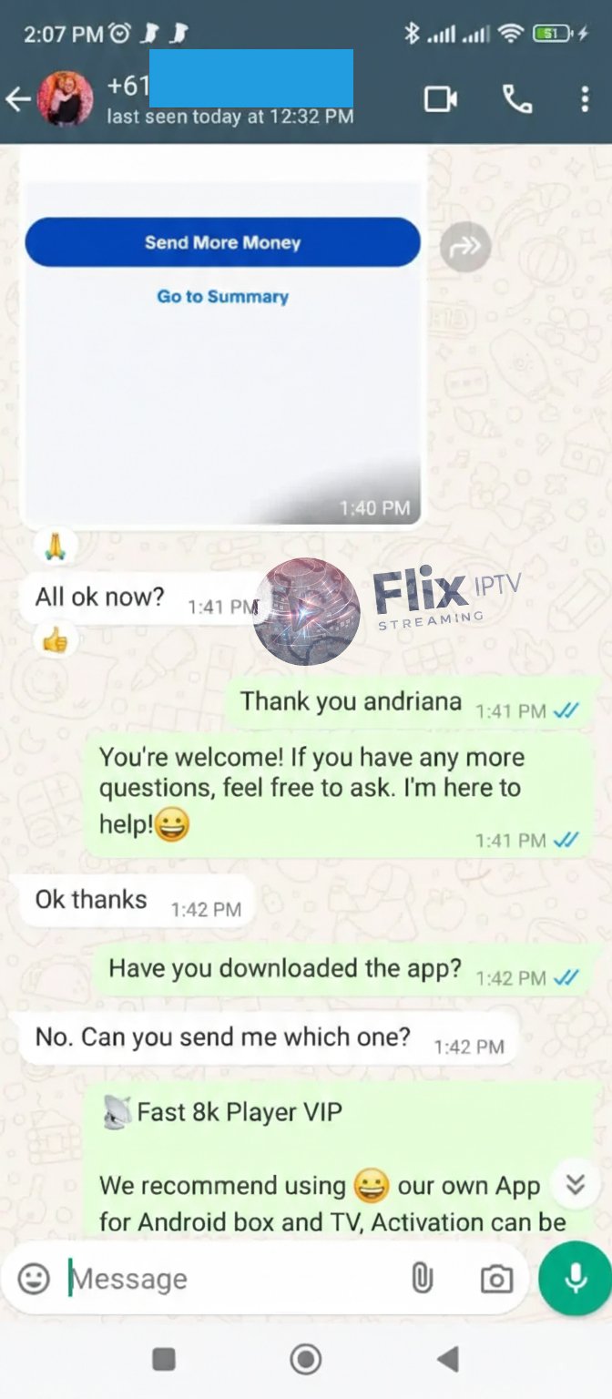 Flix IPTV customer review screenshot 10