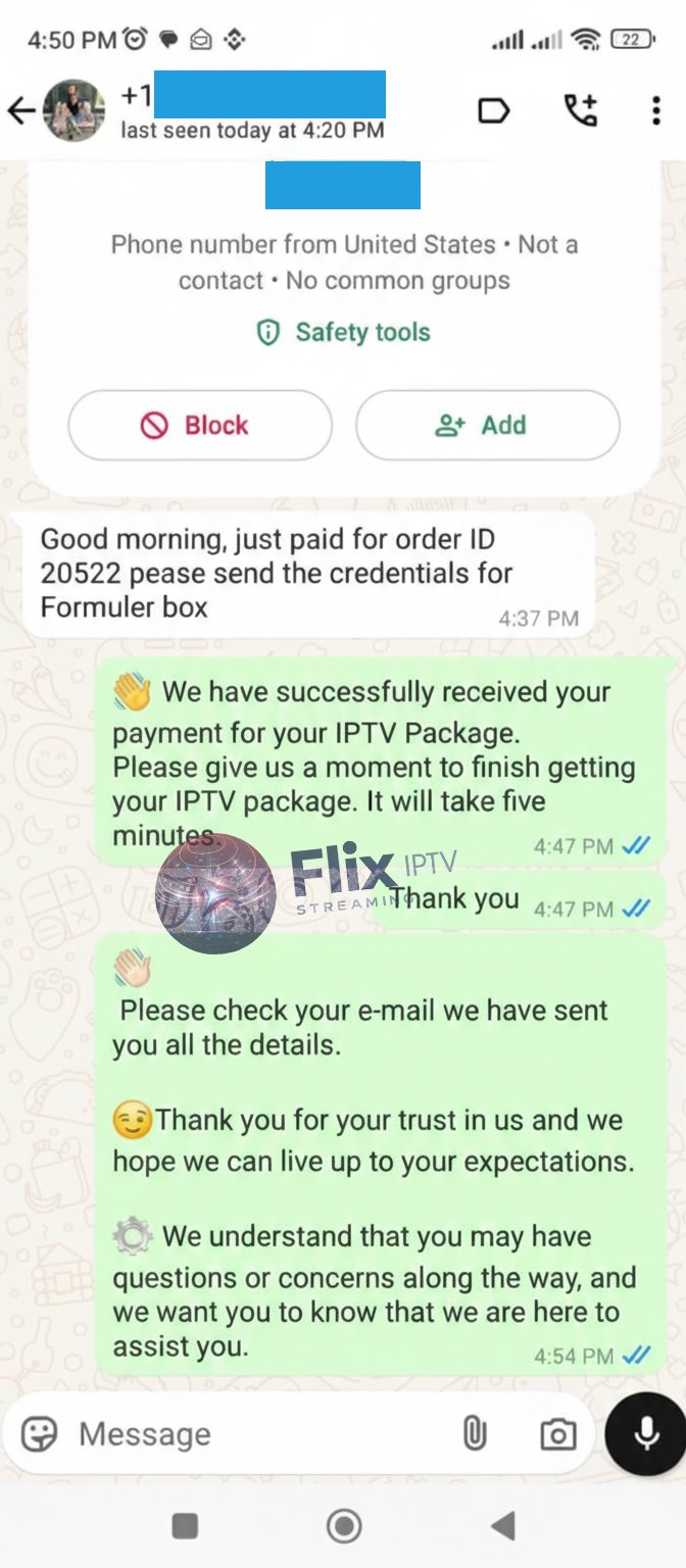 Flix IPTV customer review screenshot 16