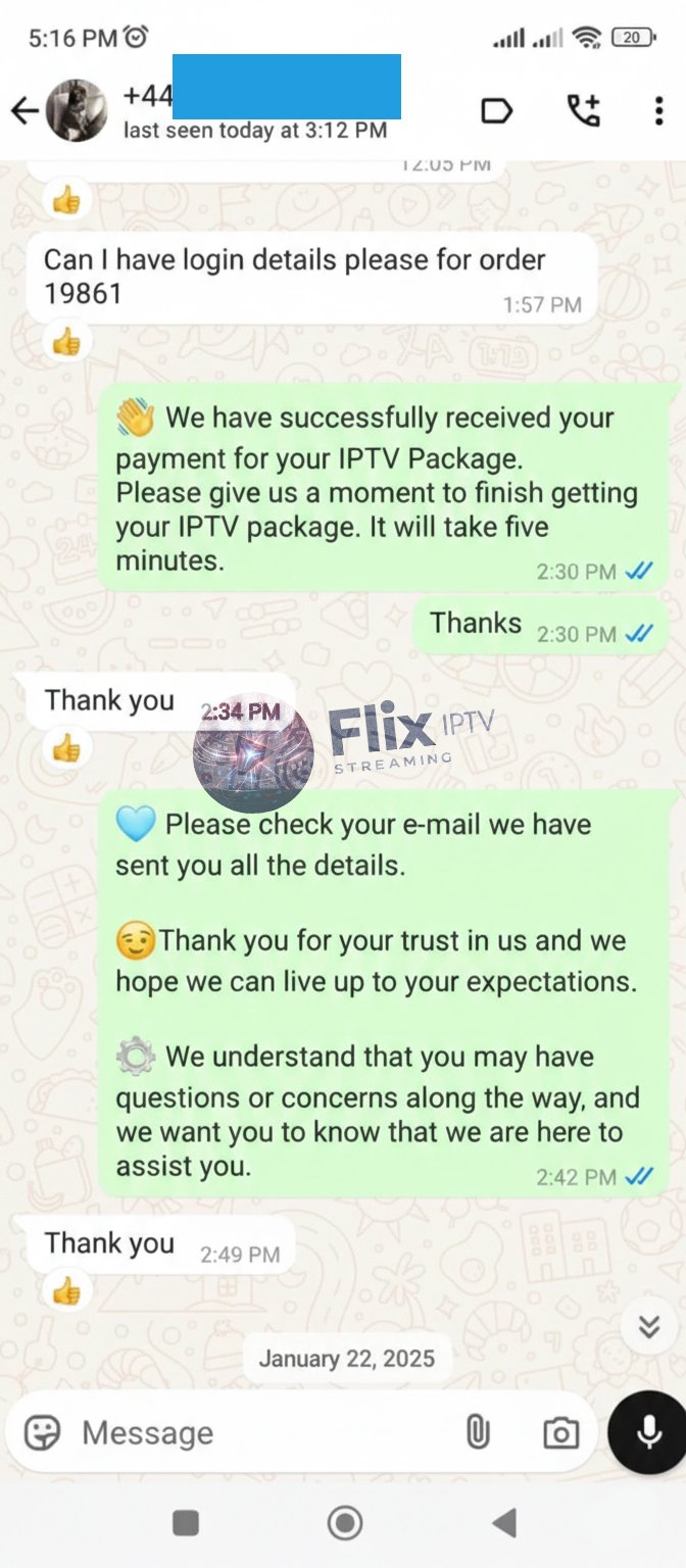 Flix IPTV customer review screenshot 20