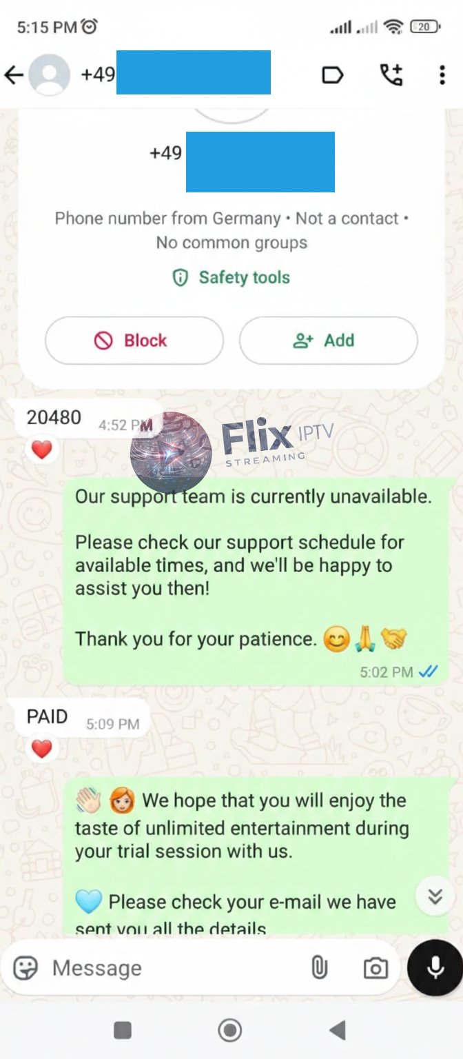 Flix IPTV customer review screenshot 21