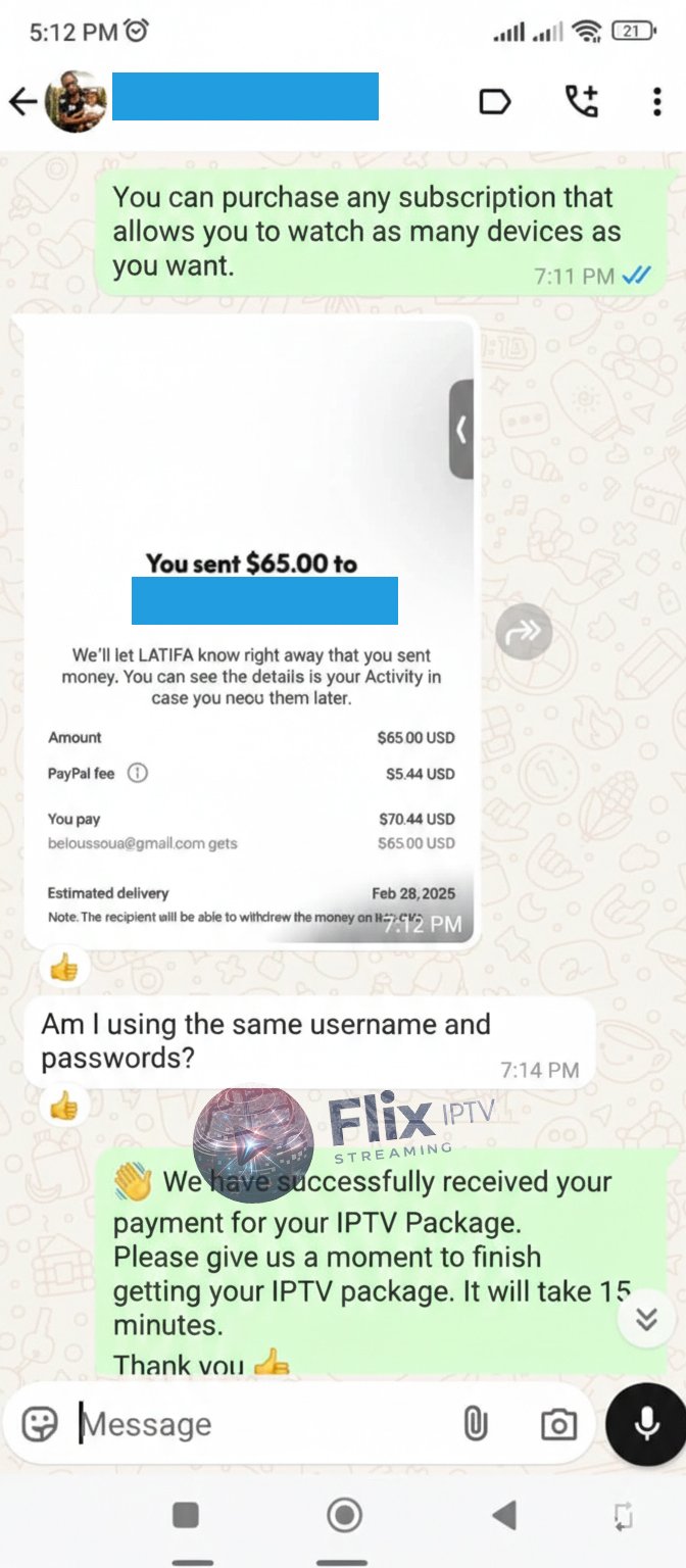 Flix IPTV customer review screenshot 25