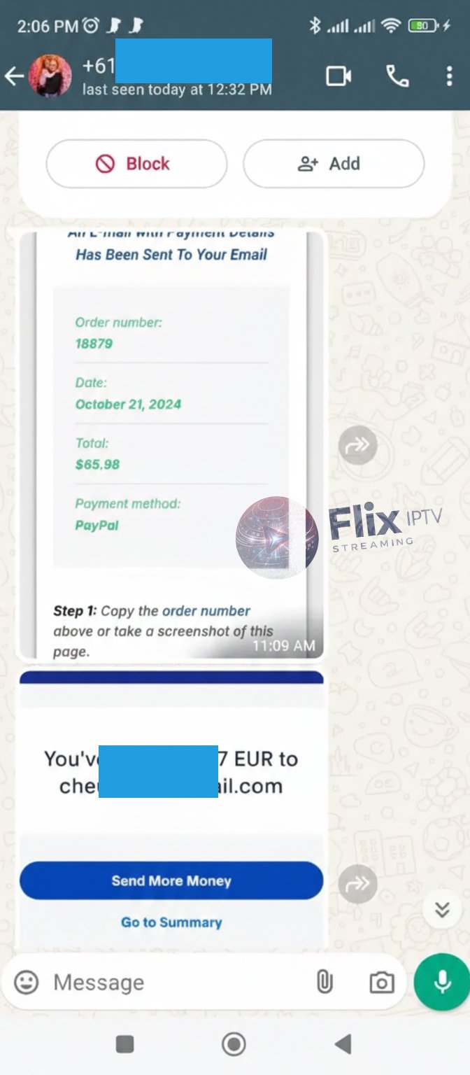 Flix IPTV customer review screenshot 9